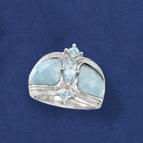 Miniatura 5 de Ross-Simons 5.85 ct. t.w. Aquamarine Ring in Sterling Silver