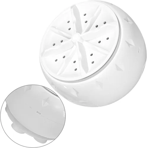 Miniatura 7 de SEWACC Lavadora de mini turbina USB alimentada por USB, lavadora ultrasónica portátil para casa rodante, viajes, universidad, apartamento, lavado