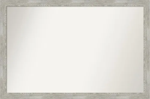 Miniatura 370 de Amanti Art Espejo de baño gris para sobre el fregadero, 31 x 48 pulgadas, espejo de tocador rectangular estrecho de color gris, marco de madera