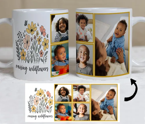 Miniatura 15 de Taza de cerámica personalizada con fotos, taza de café personalizada, personalizable con imágenes, texto, fotos, logotipos - Taza de café