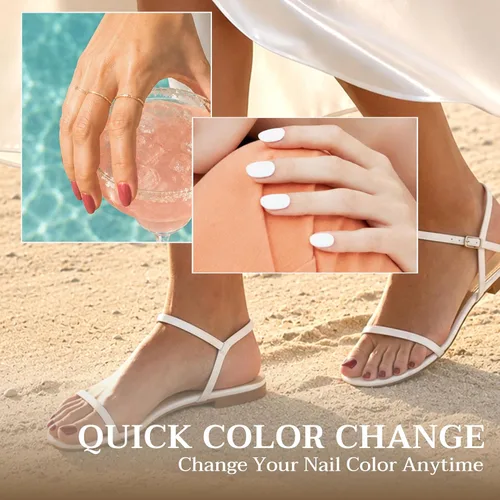 Miniatura 6 de Peel-Off - Juego de 3 esmaltes de uñas veganos – melocotón y melocotón pálido + capa superior transparente Halal, a base de agua, transpirable,