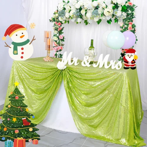 Miniatura 17 de ShinyBeauty Mantel cuadrado de lentejuelas rosas de 50 x 50 pulgadas, mantel de 50 x 50 pulgadas, perfecto para cumpleaños, fiestas, bodas