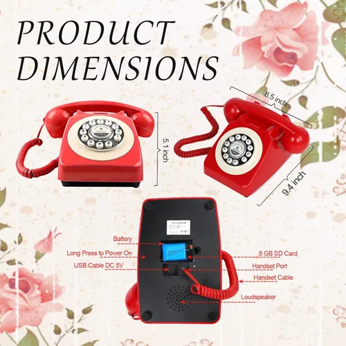 Miniatura 2 de Libro de invitados de audio, teléfono de boda, graba mensajes de audio personalizados con libro de invitados retro para boda, fiesta de cumpleaños
