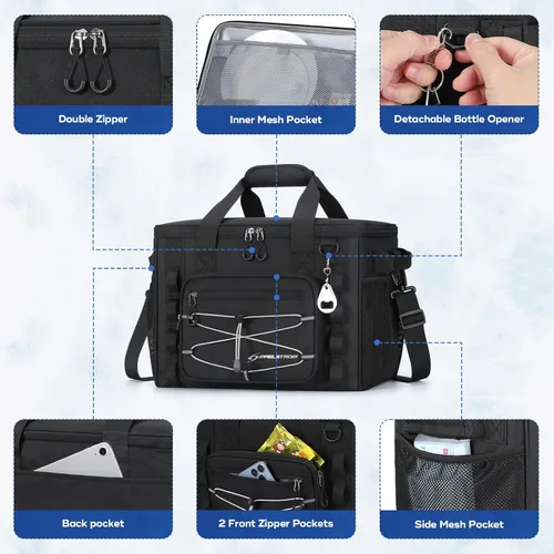 Miniatura 4 de Maelstrom Soft Sided Cooler Bag, 30/40 Can Collapsible Insulated Ice Chest, Large Leakproof Portable Storage for Camping, Travel, Kayaking & Beach