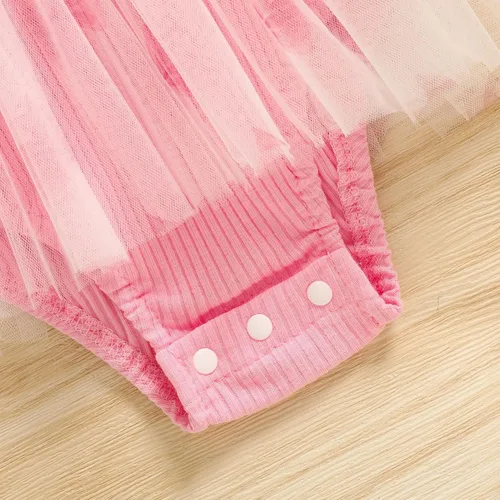 Miniatura 13 de GRNSHTS Traje de bebé niña 1er cumpleaños traje acanalado tul mameluco princesa pastel Smash sesión de fotos ropa + diadema