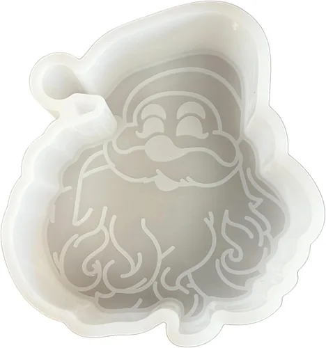 Molde Freshie de Santa Claus para perlas aromáticas curadas perfumadas | 3.5 pulgadas de largo x 2.3 pulgadas de ancho x 0.8 pulgadas de profundidad