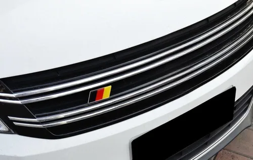 Miniatura 3 de iJDMTOY (1) insignia emblema de la bandera alemana adaptable a la parrilla delantera de autos alemanes, por ej.: Audi, BMW, Mercedes, Porsche