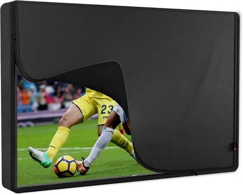 Miniatura 8 de iBirdie Funda de TV impermeable y resistente a la intemperie con cremallera para TV de pantalla plana exterior de 28 a 32 pulgadas, tela gruesa 600D
