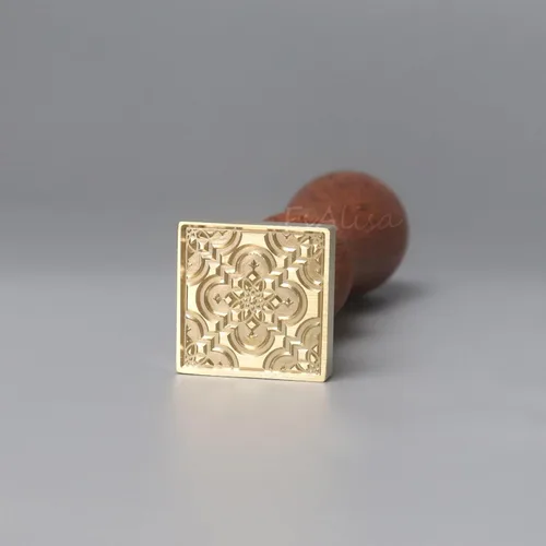 Miniatura 4 de fsalisa Sello de cera con cabeza de latón extraíble, mango de madera, ideal para adornar sobres, invitaciones de boda, paquetes de vino, envoltura