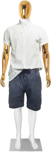 Miniatura 14 de Maniquí masculino de cuerpo completo, modelo ajustable de 73 pulgadas, sin cara, de plástico desmontable, soporte de maniquí con base de metal