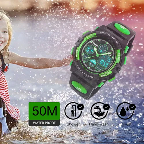 Miniatura 3 de Kids Digital Sport Watch, Boys Girls Waterproof Sports Outdoor Watches Children Casual Electronic Analog Quartz Wrist Watches with Alarm Stopwatch