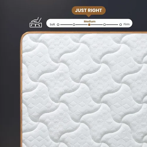 Miniatura 5 de Colchón tamaño King de 10 pulgadas, colchones híbridos en una caja, espuma viscoelástica de sensación media firme y resortes individuales