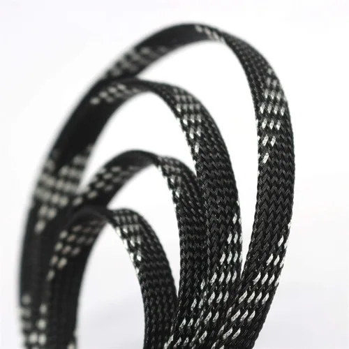 Miniatura 11 de Funda de cable de alambre expandible PET de 30 pies (1/2 pulgada, negro)