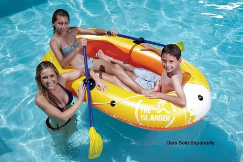 Miniatura 4 de Poolmaster 87420 - Bote inflable para piscina y lago, isleño, multicolor