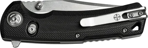 Miniatura 6 de Elite Tactical - Cuchillo plegable manual con D.L.M. - Chaser - Hoja de punta de clip con acabado satinado, acero D2, pivote de rodamiento de bolas