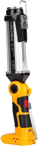 Miniatura 8 de Luz de trabajo LED inalámbrica compatible con batería Milwaukee de 18V, Hiesuan linterna de camping portátil de 35W 2000LM para exteriores
