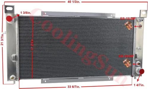 Miniatura 5 de CU2423 Radiador de aluminio de 34 pulgadas y 3 filas para Cadillac Escalade 1999-2014, Chevy Sonora Tahoe Avalanche Cheyenne Suburban Silverado 1500