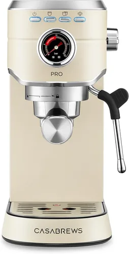 Miniatura 10 de CASABREWS 5418 PRO - Máquina de café espresso de 20 bares, cafetera de café mejorada con potente espumador de leche a vapor, cafetera de acero