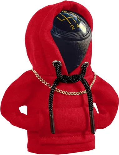 Miniatura 9 de Yajeea Sudadera con Capucha para Palanca de Cambios de Coche, Graciosa Sudadera Mini para Decoración de Coche, Cubierta Universal y Cálida para Pomo