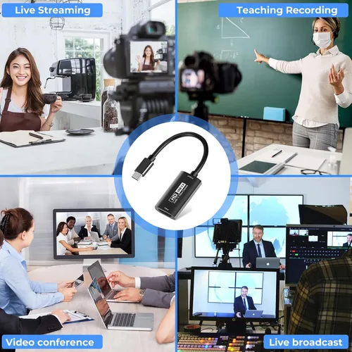 Miniatura 7 de GUERMOK Tarjeta de captura de video, USB 3.0 HDMI a USB-C dispositivo de captura, transmisión y grabación a 2K @30FPS 1080P @60FPS, compatible
