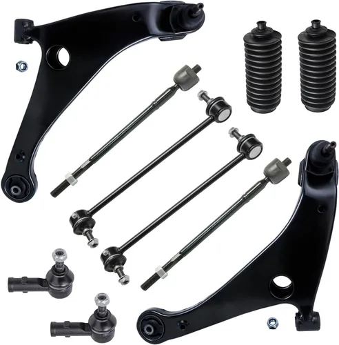 Miniatura 41 de Detroit Axle - Kit de suspensión frontal de 10 piezas para Jeep 2002-2004 Liberty, 2 brazos de control superiores con rótula 2 rótulas inferiores, 4