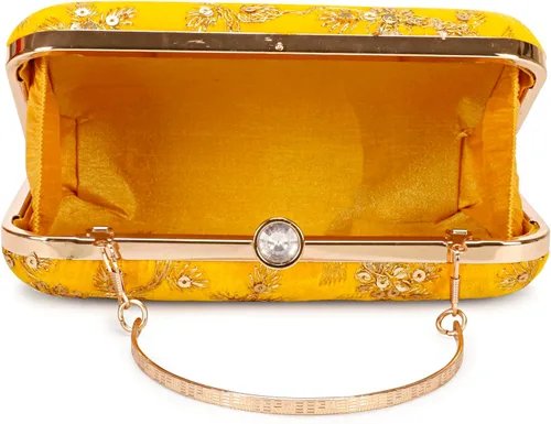 Miniatura 6 de LONGING TO BUY Embrague de caja de diseño hecho a mano para mujeres, embrague bordado Zari para mujeresembrague de mano para mujeres