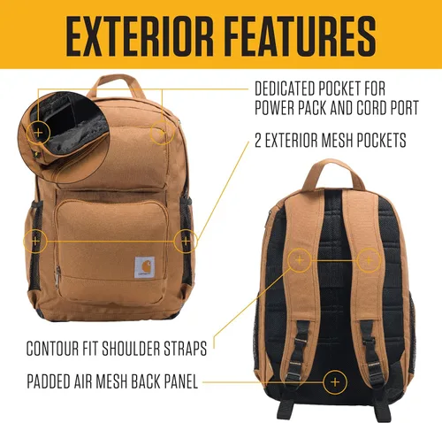 Miniatura 2 de Carhartt Mochila de 28 L con doble compartimento, paquete duradero con funda para laptop de 16 pulgadas y base resistente a la abrasión Duravax