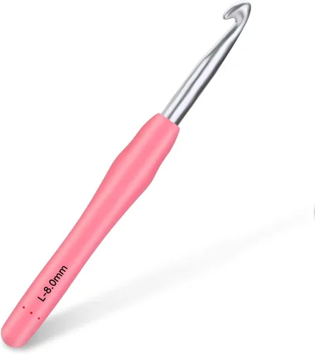 Miniatura 29 de SHWAKK Small Crochet Hook, 0.5 mm Lace Ergonomic Crochet Hook, Tiny Crochet Needles for Arthritic Hands, Knitting Needles with Soft Handle Beginners