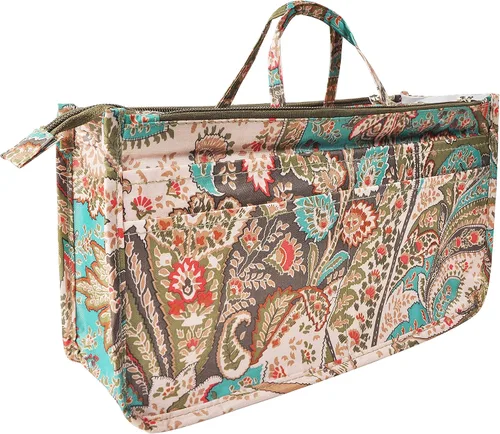 Bolso de mano estilo cartera de Vercord para mujer con organizador incorporado, estampado bien definido, con manijas y cremallera, tamaño 2