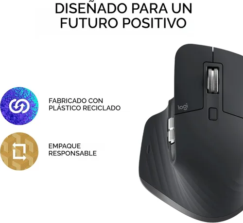 Miniatura 5 de Logitech MX Master 3S Ratón Inalámbrico Edición Estándar con Receptor USB Logi Bolt, Desplazamiento Ultrarrápido, Ergo, 8K DPI, Seguimiento