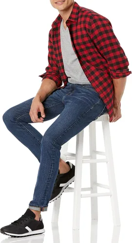 Miniatura 4 de Tienda Essentials - Camisa de franela de manga larga para hombre (disponible en tallas grandes y altas)