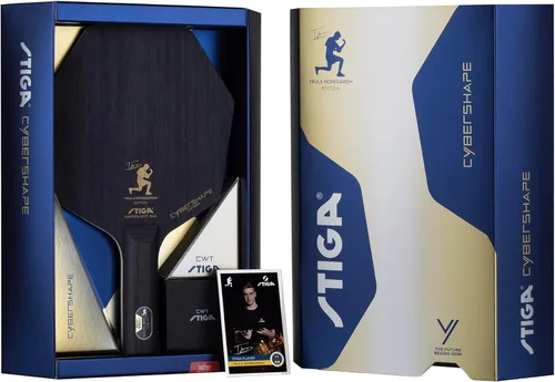 Miniatura 6 de STIGA Cybershape Carbon CWT Truls Edition - Cuchilla de tenis de mesa con tecnología de peso personalizada, control superior y agarre mejorado