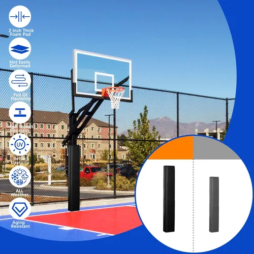 Miniatura 5 de Almohadillas de poste cuadrado para bastón de baloncesto, de lujo, resistente a la intemperie, poste de acolchado de 2/4 pulgadas de grosor