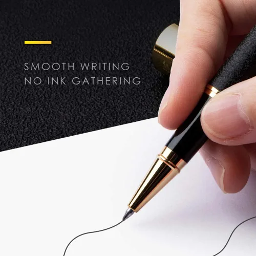 Miniatura 4 de Ancolo Bolígrafos de oficina personales personalizados con caja para bolígrafos, 4 repuestos de tinta extra, bolígrafos de calidad de punta fina