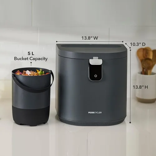 Miniatura 2 de Food Cycler Eco 5 galardonado reciclador de alimentos de cocina Alternativa de contenedor de compostador para interiores Eliminador eléctrico