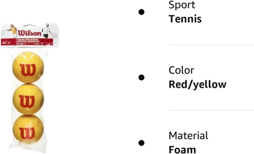 Miniatura 4 de Wilson Starter - Pelotas de tenis de espuma, amarillo/rojo