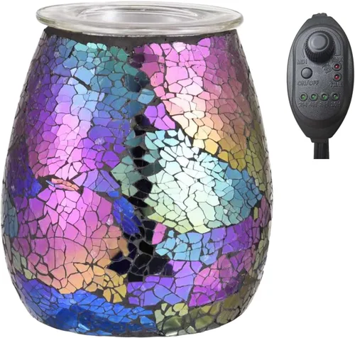Dicimi Lámpara calentadora de velas con temporizador, calentador eléctrico de cera derretida con atenuación continua y apagado automático de 2 a 10