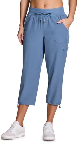 Miniatura 39 de RBX - Pantalón capri deportivo con cordón,ligero, con bolsillos y estilo cargo, para mujer