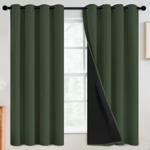 Miniatura 157 de SimpleHome - Cortinas opacas 100% para recámara, cortinas de ventana con ojales beige, con aislamiento térmico, cortinas de oscurecimiento