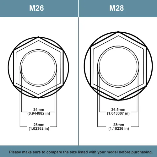 Miniatura 4 de OEM Mania [6021-001573 Tuerca] 6021-001573 para Reemplazo Samsung (Tuerca M26, ID 24 mm o 0.944882 pulgadas, ASIN B08TLJZ76M) Nueva Tuerca Hexagonal