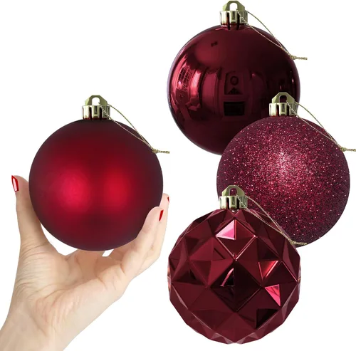 Miniatura 72 de Bolas de Navidad Grandes de 3.2" en Azul Bebé - Adornos para Árbol de Navidad, Bolas Colgantes Inastillables para Cumpleaños, Halloween, Boda