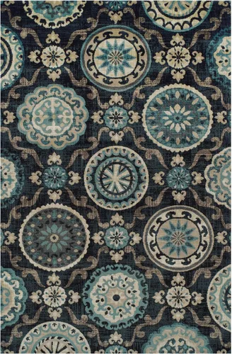 Miniatura 19 de Superior Alfombra de área de 2 x 3 pies y 0.394 in de altura con respaldo de yute, tejida a la moda y asequible colección Abner, color negro