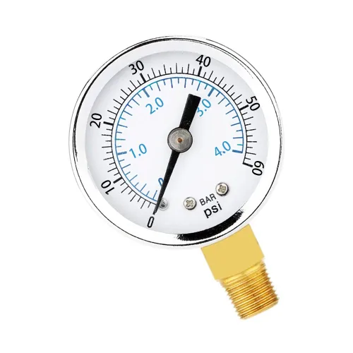 Miniatura 9 de Manómetro de presión de 1/4" NPT, lleno de glicerina, esfera de 2 1/2 pulgadas, 0-30 psi, caja de acero inoxidable 304, montaje trasero central