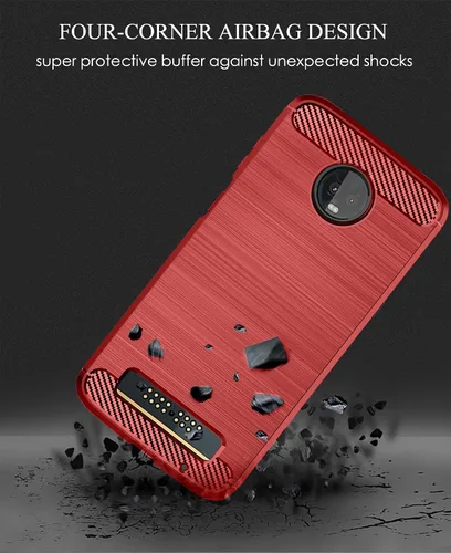 Miniatura 2 de Asuwish Funda protectora para Moto Z3 / Z3 Play con protector de pantalla de vidrio templado y delgada y suave TPU accesorios de celda protectora