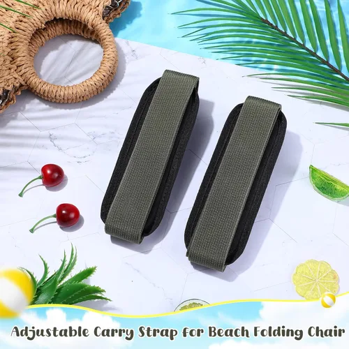 Miniatura 4 de Sanwuta Correa de transporte ajustable para silla de playa, correas para silla de camping, plegables, para playa, mochilero, bicicletas plegables