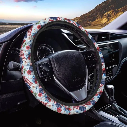 Miniatura 19 de AFPANQZ - Fundas para volante con diseño de nebulosa y galaxia, 14-15 pulgadas, ajuste universal, para la mayoría de los coches, sedanes, SUV