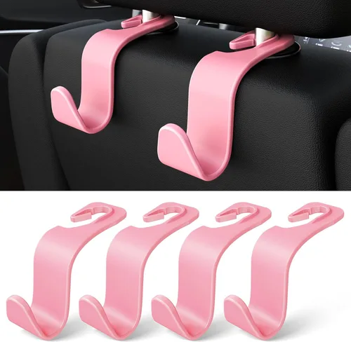 Miniatura 9 de Amooca - Gancho para reposacabezas de asiento de coche, 4 unidades, organizador de almacenamiento universal para bolso de mano, abrigo, ajuste