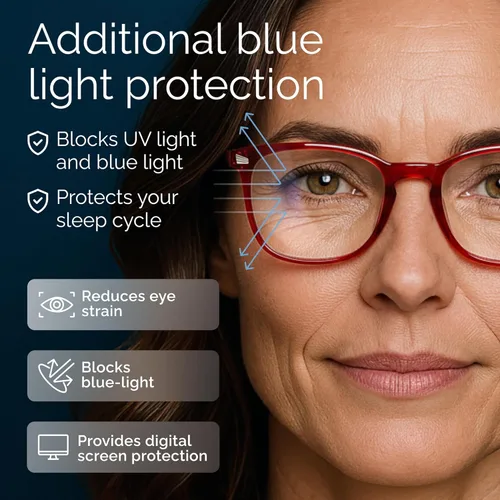 Miniatura 3 de Ccvoo Anteojos de lectura para mujer y hombre, con protección contra la luz azul, anteojos para computadora, anteojos de emergencia *Mosaico