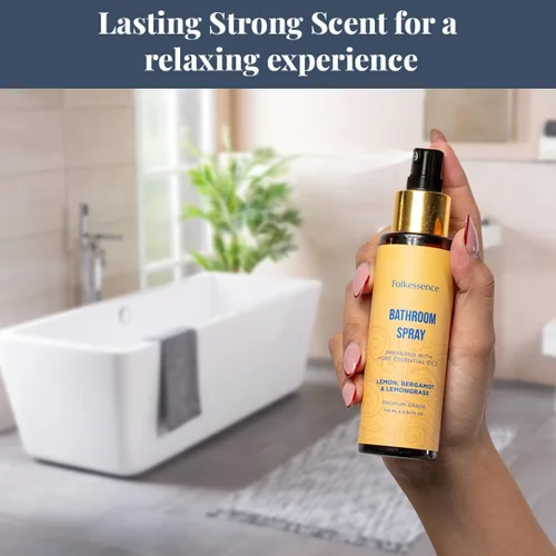 Miniatura 4 de Folkulture Aerosol de baño Citrus & Bergamot - 3.34 onzas líquidas Eliminador de olores de baño aromas para viajes y hogar, esenciales