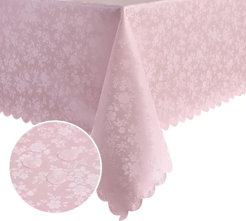 Miniatura 19 de Romanstile Mantel de poliuretano resistente a las manchas y a las arrugas, mantel para comedor/fiesta/camping interior y exterior, lavable, de Flor
